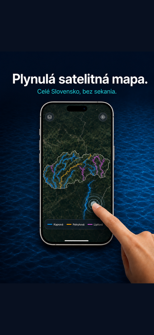 Plynulá satelitná mapa celého Slovenska